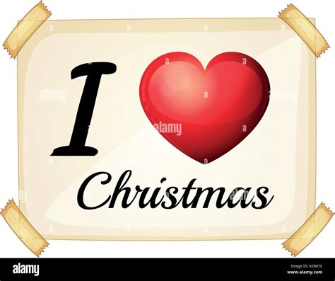 Illustration Of I Love Christmas Sign Stock Vector Image Art Alamy