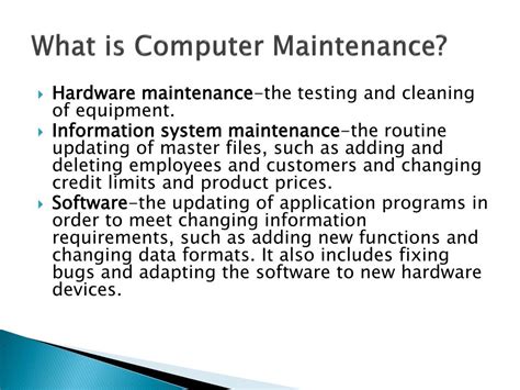 Ppt Computer Maintenance Powerpoint Presentation Free Download Id