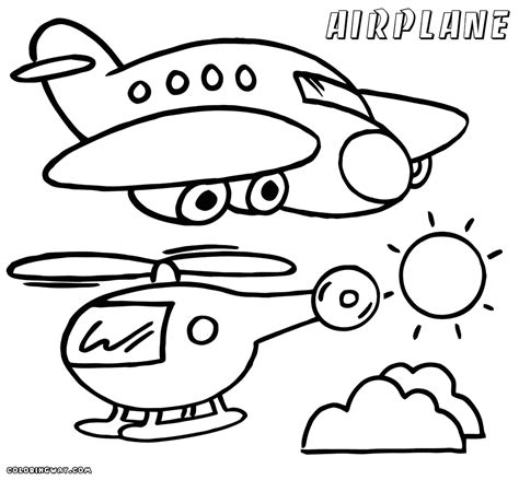 Help your child color the airplane and the sky before bedtime so that you gift him a dream of him as a pilot all through the night. Airplane coloring pages | Coloring pages to download and print