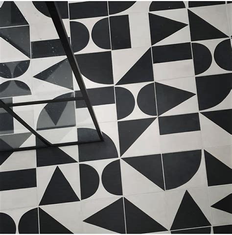 Geometric White And Black Bathroom Floor Tiles Mosaic Factory