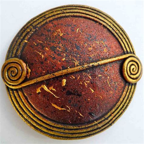 Skaramanda Scroll Pin Bronze Brooches Pins At Irish On Grand