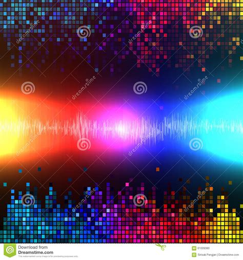 Digital Sound Wave Colorful Abstract Background Vector