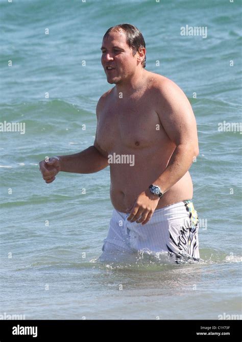 American Actor Jon Favreau Enjoys A Day On Malibu Beach Los Angeles