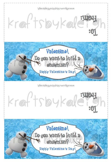 Do You Want To Build A Snowman Olaf Frozen Valentines Day Printable