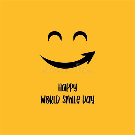 happy world smile day banner good mood fun concept smile icon illustration vector background