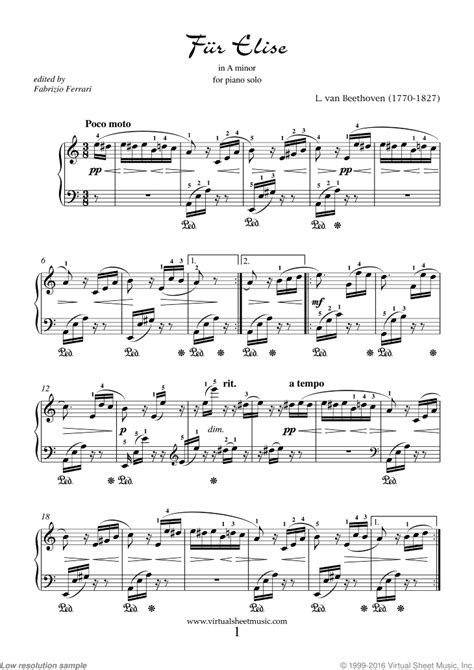 33 Beethoven Piano Sheet Music Free Info · Music Note Download