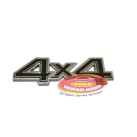 Jual Emblem 4x4 Logo 3d 4 X 4 Jeep Hitam Chrome Logam Metal Di Lapak