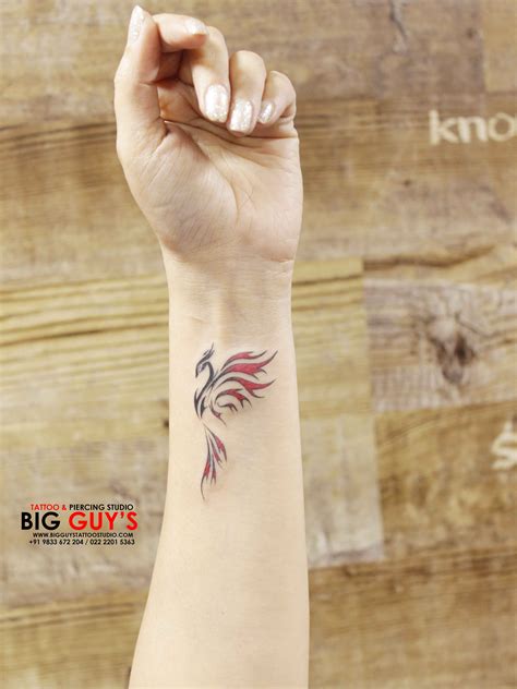 Phoenix Bird Tattoo On Wrist
