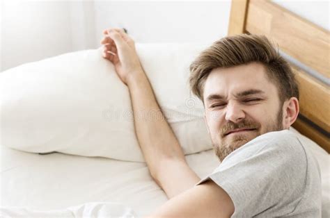 Men Sleep On Bed Stock Image Image Of Beautiful Background 94998217