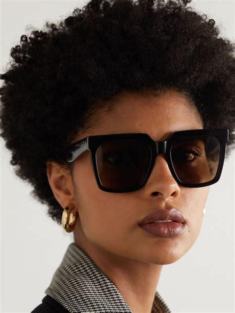 Black Oversized Square Frame Acetate Sunglasses Celine Eyewear Net A Porter