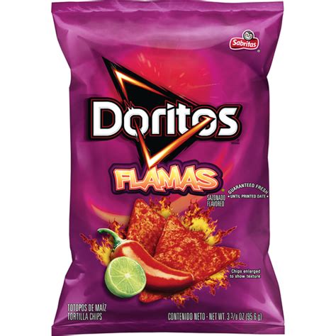 Doritos Flamas Sazonado Flavored Tortilla Chips 3375 Ounce Plastic Bag