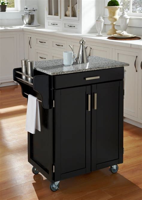 Maybe you would like to learn more about one of these? Cuisine Cart Black Finish with Salt & Pepper Granite Top ...