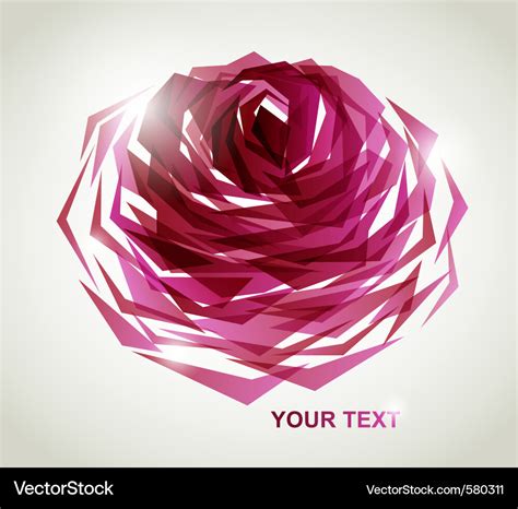Geometric Rose Royalty Free Vector Image Vectorstock