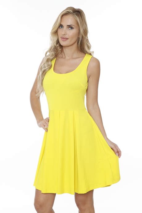 Womens Yellow Sundress