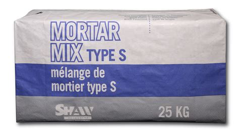 Selecting mortar mix type n, o, s, or m for any masonry project is based on the performance characteristics of the mortar and the compressive although type s mortar must have a minimum compressive strength of 1,800 psi, it is often mixed for strengths between 2,300 and 3,000 psi. Mortar Mix Type S - Shaw Resources
