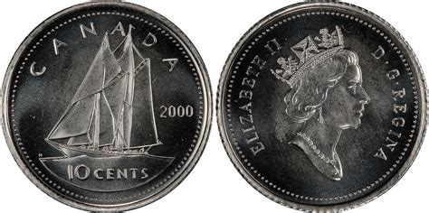 Coins And Canada 10 Cents 2000 Canadian Coins Price Guide And Values