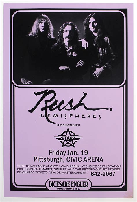 Lot Detail Rush Original Concert Poster