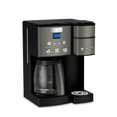 Cuisinart Coffeemaker Black Stainless Coffee Center 12 Cup Single Serve