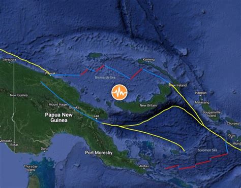 Strong M61 Earthquake Hits New Britain Papua New Guinea The Watchers