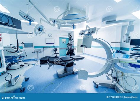 Modern Equipment In Operating Room Medical Devices For Neurosurgery
