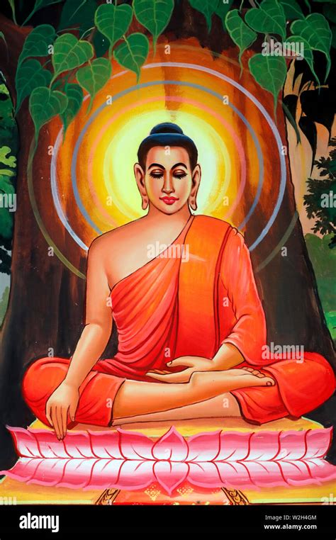 Painting Depicting The Life Story Of Shakyamuni Buddha Buddha