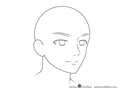 How To Draw Male Anime Face In 34 View Step By Step