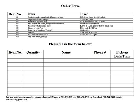 Vehicle inspection work order forms are forms that are utilized in the even that one needs to have any of their vehicles inspected.at some point, it's very important to check out how your cars are doing to ensure that they can do the job that they're supposed to do. Catering Order Form