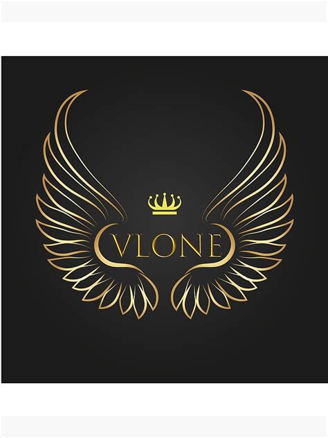 Vlone Gold Bird Wings Logo Golden Poster For Sale By Hamzaamine
