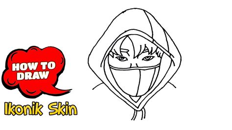 How To Draw Fortnite Characters Ikonik Skin Easy Drawing With Pen