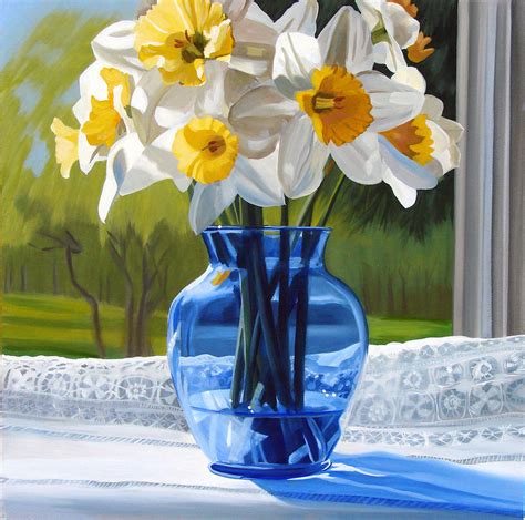 The Blue Vase Painting By Pj Cook