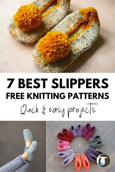 Best Slippers Free Knitting Patterns Blog Nobleknits