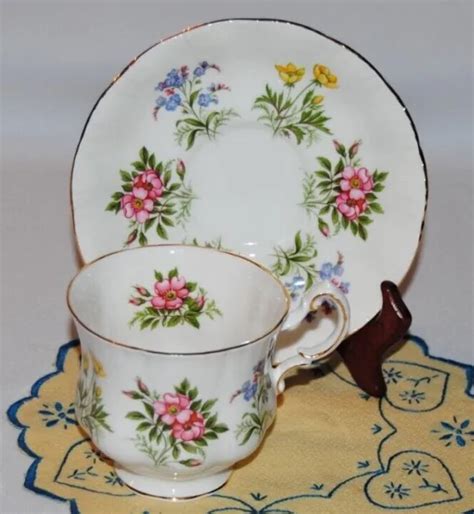 Paragon English Fine Bone China Cup Saucer Signed By A J Plant Pink
