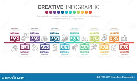 Infographics All Month Planner Design And Presentation Business Stock