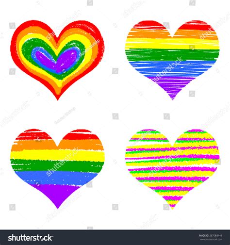 Rainbow Heart Vector Illustration Eps 10 Stock Vector Royalty Free