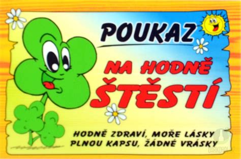 Cedulka Na hodně štěstí - Darkohol.cz