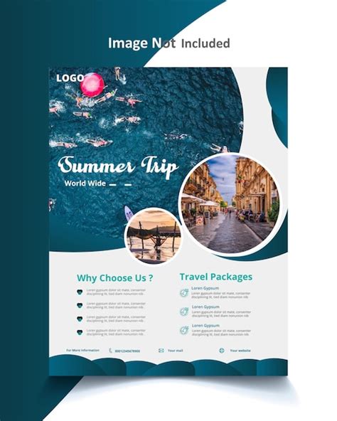Premium Vector Summer Trip Flyer Design 2022