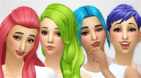 Sims 4 Base Game Hair Recolors Gia