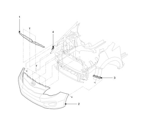Kia Rio Front Bumper Components Bumper Body Interior And Exterior