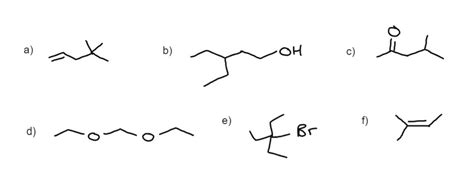 Draw A Bond Line Structure For Each Of The Following Compounds A My