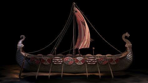 Artstation Viking Boat Viking Ship Longship Game Assets