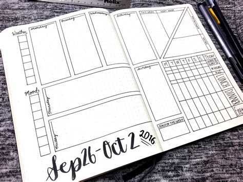 Weekly Task Layout Bullet Journal Bullet Journal Layout Templates