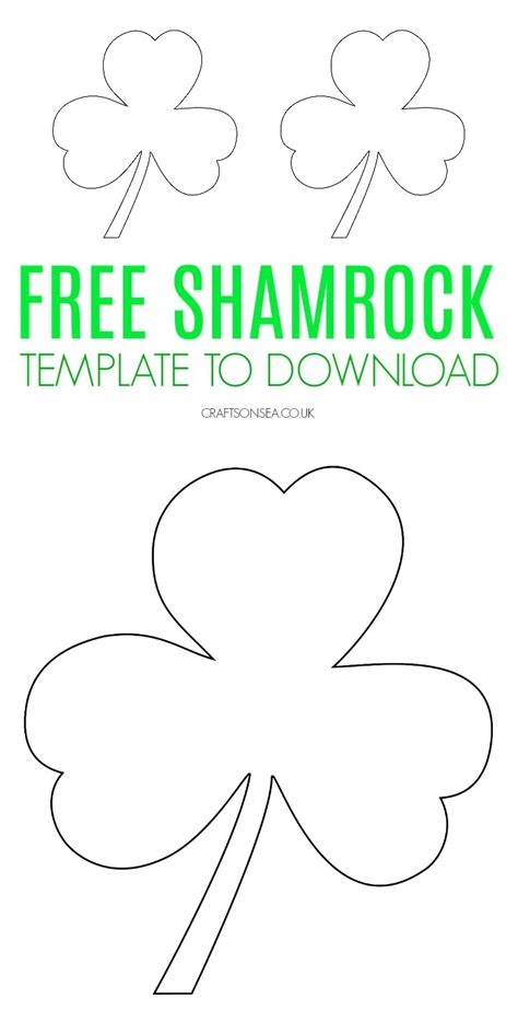 Free Shamrock Template Printable Pdf St Patrick Day Activities