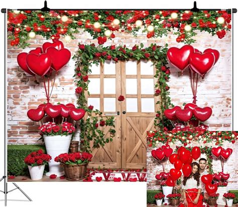Valentines Day Backdrops For Photography Lfeey 10x8ft Red