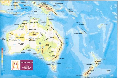 Mapa Mudo Rios Oceania