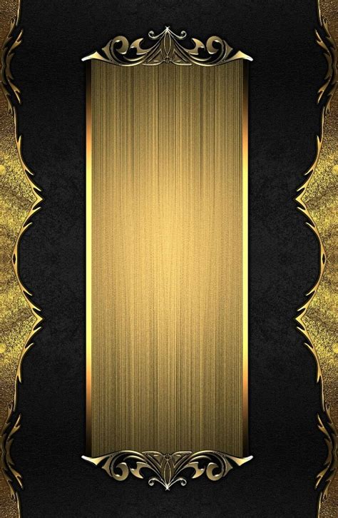 A Gold And Black Background With An Ornate Border