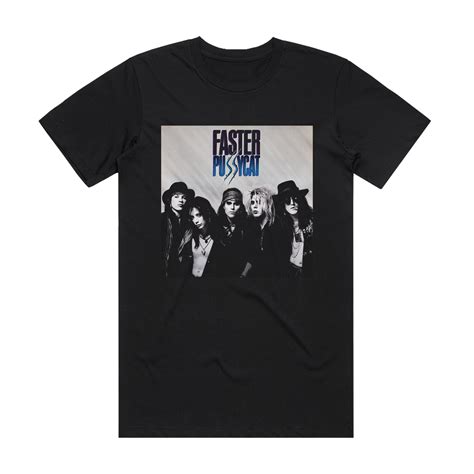 Faster Pussycat Faster Pussycat Album Cover T Shirt Black Album Cover T Shirts