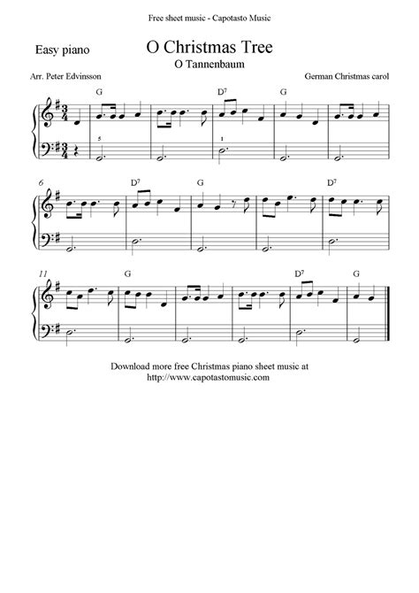Free Printable Beginner Christmas Piano Sheet Music
