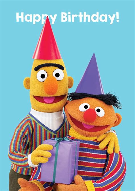 Sesame Street Bert And Ernie Happy Birthday Greeting Card Uk