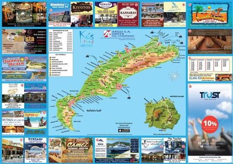 Kos Tourist Map Tourist Map Map Tourist