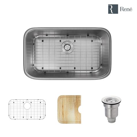 Without installation, kitchen sinks range from $60 to $2,000 or more. Rene Undermount Stainless Steel 30 in. Single Bowl Kitchen ...